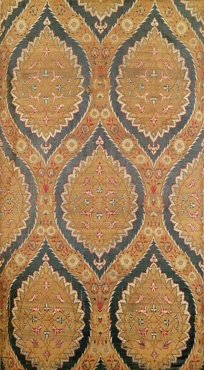 Textiel paneel, 16e-17e eeuw door Turkish School